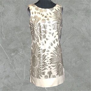 Forever silver radiating medallion print summer sleeveless sheath mini